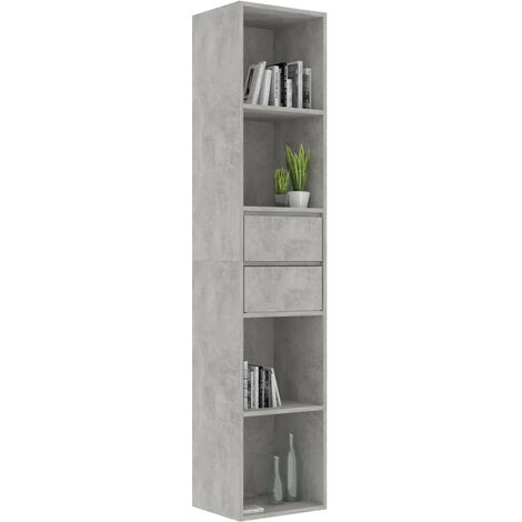 Bibliothèque Gris béton 36x30x171