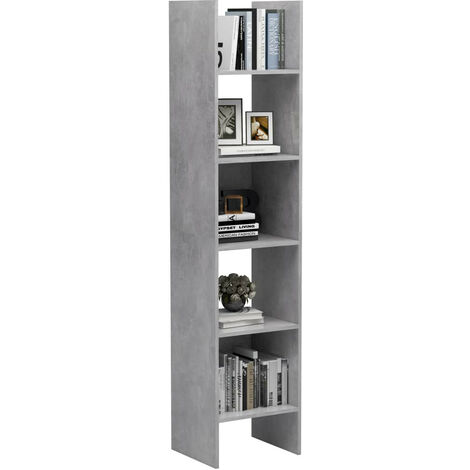 Bibliothèque Gris béton 40x35x180 2