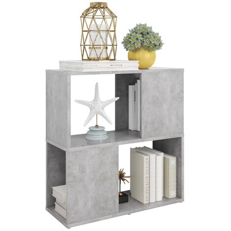 Bibliothèque Gris béton 60x24x63 cm