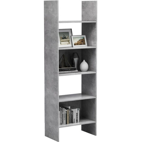 Bibliothèque Gris béton 60x35x180