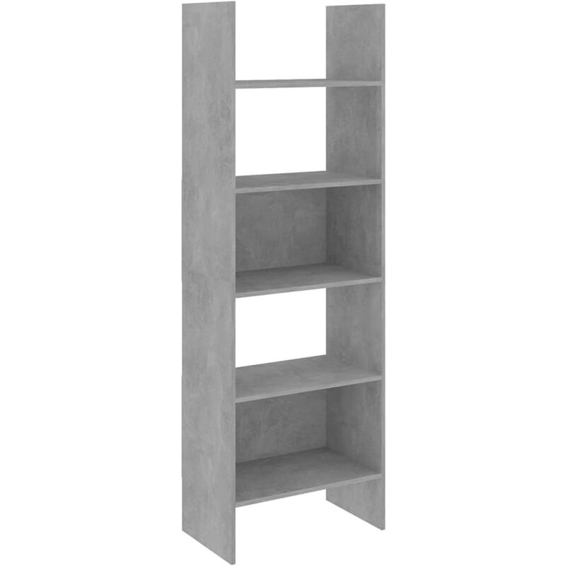 Bibliothèque Aggloméré 60x35x180 cm Gris béton