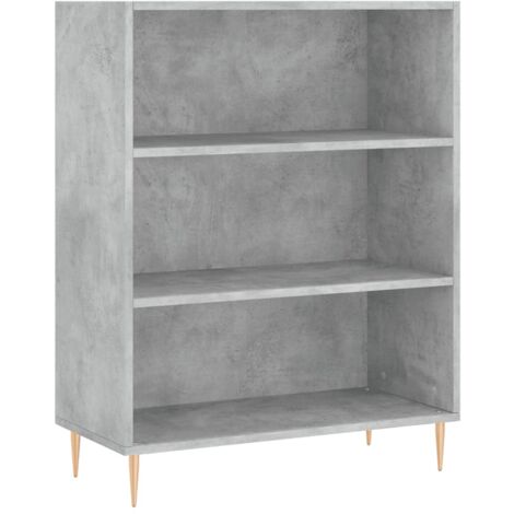 Bibliothèque gris béton 69,5x32,5x90 bois d'ingénierie