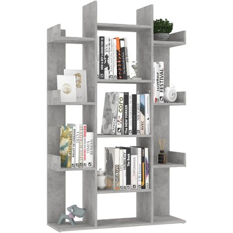 Bibliothèque Gris béton 86x25,5x140