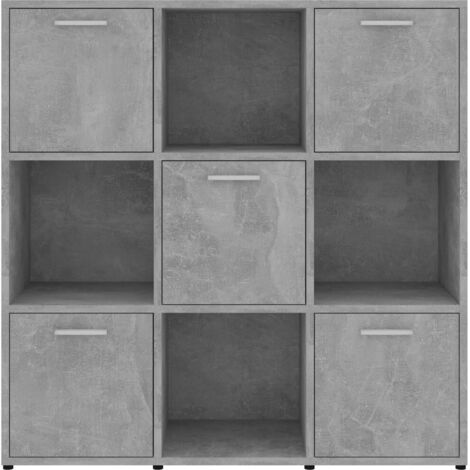 Bibliothèque Gris béton 90x30x90