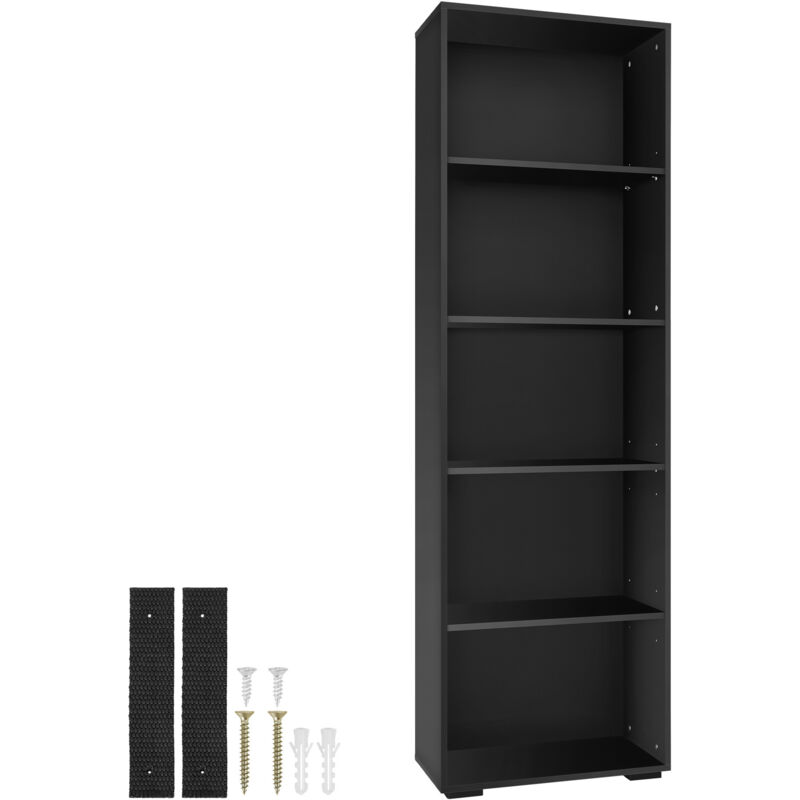 Tectake - Bibliothèque moderne et fonctionnelle en mdf solide 60 x 30 x 190 cm