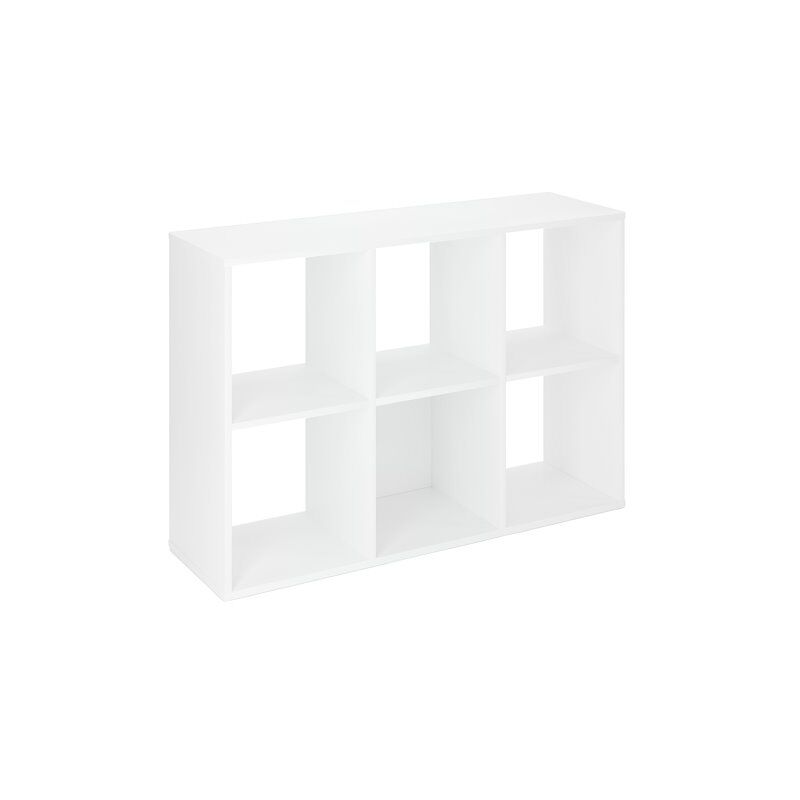 Sans Marque - Bibliothèque Maxicube 6 cases blanches - Maxiburo