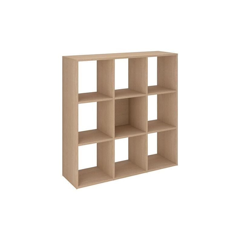 Sans Marque - Bibliothèque Maxicube 9 cases chêne clair - Maxiburo