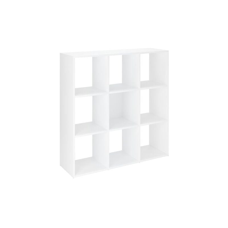 Sans Marque - Bibliothèque Maxicube 9 cases blanches - Maxiburo