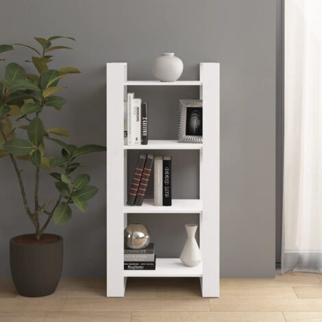 Bibliothèque, Meuble Étagère, Séparateur de pièce Blanc 60x35x125 cm Bois massif WFE798332 DESIGN IN