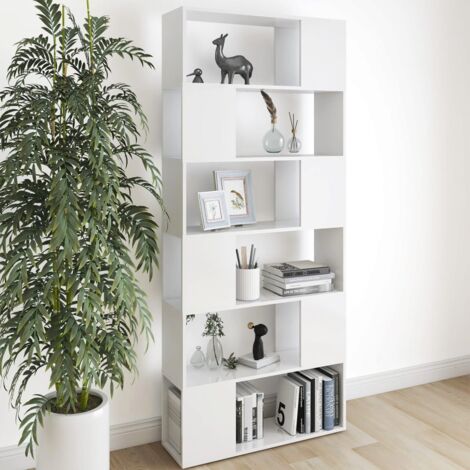 Bibliothèque, Meuble Étagère, Séparateur de pièce Blanc Bois d'ingénierie WFE801200 DESIGN IN