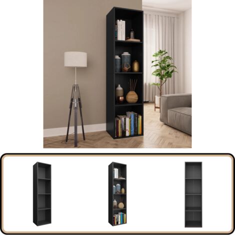 Bibliothèque/Meuble TV Blanc 36x30x143 cm Bois d'ingénierie - Bibliothèque Murale - Bibliothèque Moderne - Bibliothèque Rangement - Étagère Salle À Manger - Meuble Tv Suspendu