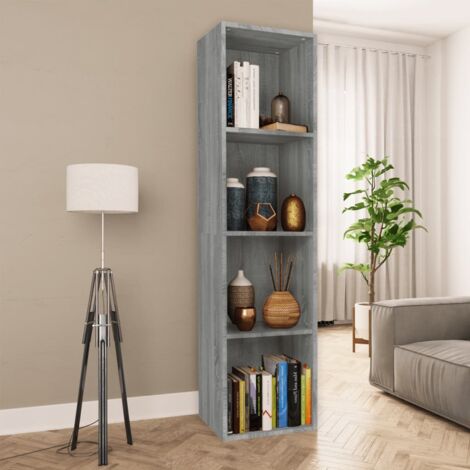 Bibliothèque/Meuble TV Style scandinave - Meuble de Rangement - Sonoma gris 36x30x143 cm Chic-548545
