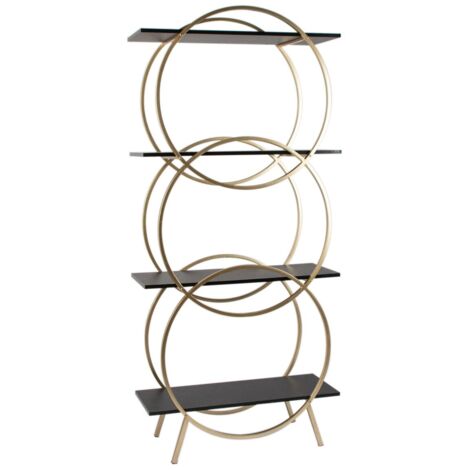 Bibliothèque multifonctionnelle moderne pour la maison et le bureau, design polyvalent à 4 niveaux, idéale pour les livres et la décoration.
