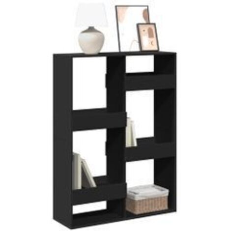 Bibliothèque noir 100x33x135 bois d'ingénierie