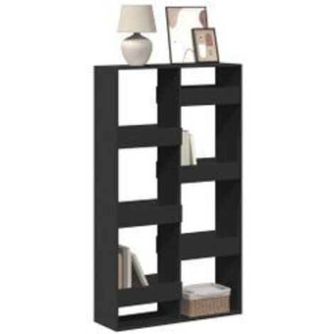 Bibliothèque noir 100x33x175 bois d'ingénierie