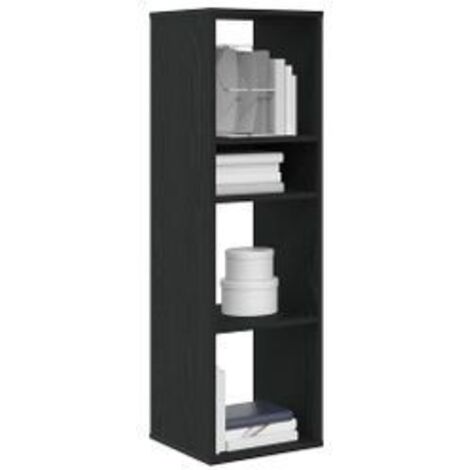 Bibliothèque noir 34x31x112 bois d'ingénierie