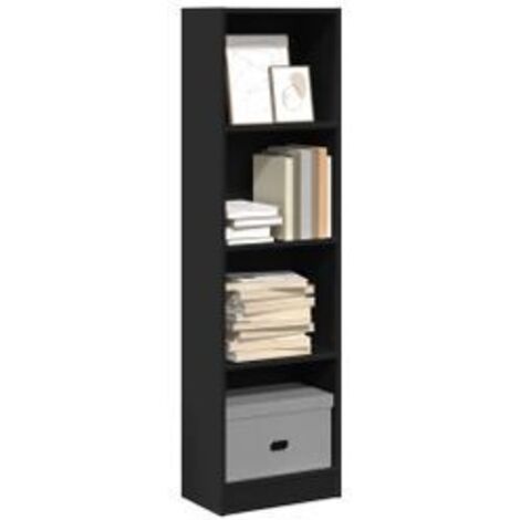 Bibliothèque noir 40x24x143 bois d'ingénierie
