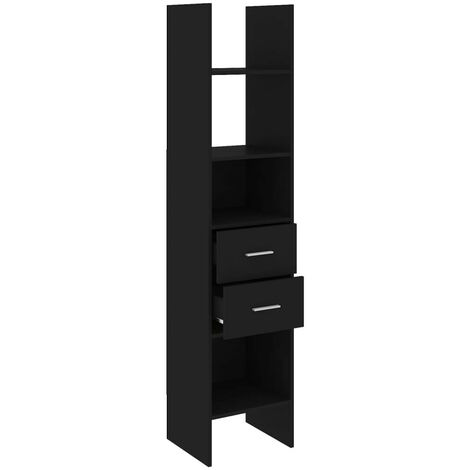 Bibliothèque Noir 40x35x180 2