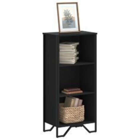 Bibliothèque noir 50x31x106 bois d'ingénierie