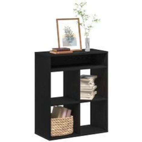 Bibliothèque noir 66x31x80 bois d'ingénierie