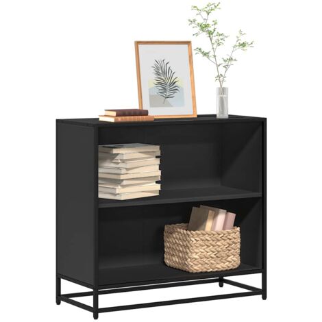 Bibliothèque noir 80x35x76 cm bois d'ingénierie vidaXL651421