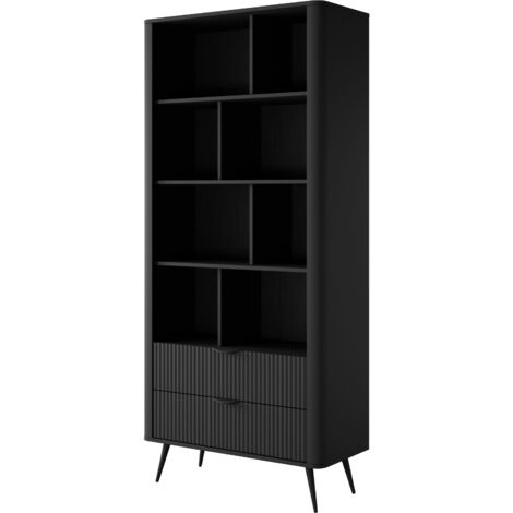 Bibliothèque : Noir, 88,2 x 38 x 193,8 cm