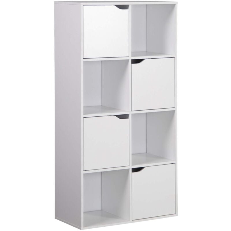 Mobili Rebecca - Bibliothèque Rebecca Mobili Lissan 119x60x29 Aggloméré Blanc Moderne