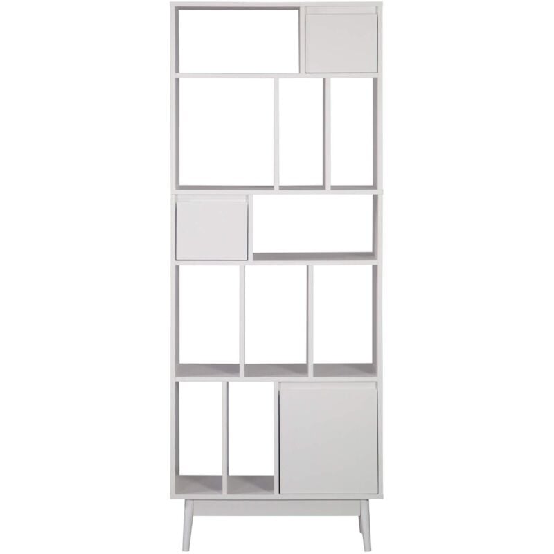 Mobili Rebecca - Bibliothèque Rebecca Mobili Mawar 187x70x29,5 Aggloméré Bois Blanc Moderne