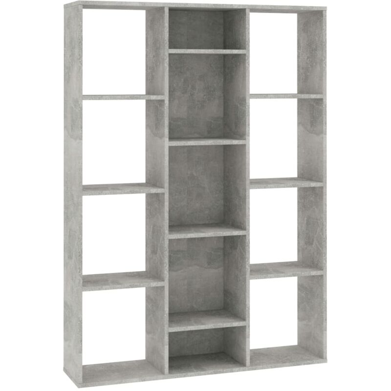 Décoshop26 - Bibliothèque séparateur de pièce 13 compartiments en bois d'ingénierie couleur gris béton DEC031215 Décoshop26 - Bibliothèque séparateur de pièce 13 compartiments en bois d'ingénierie couleur gris béton DEC031215