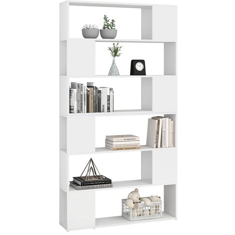 Bibliothèque-Séparateur de pièce Blanc 100x24x188