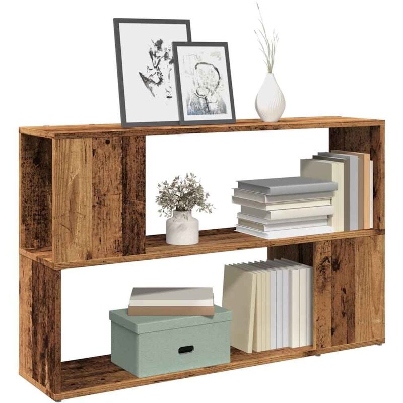 Bibliothèque vieux bois 100x24x63 cm bois d'ingénierie - Vidaxl