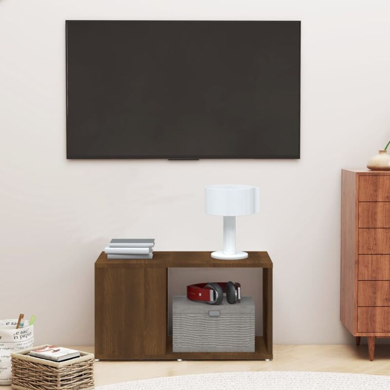 Meuble TV Chêne marron 60x24x32 cm Bois d'ingénierie vidaXL