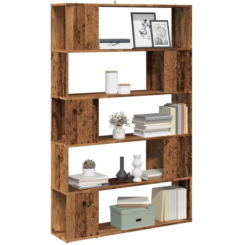 Bibliothèque/Séparateur de pièce vieux bois 100x24x155 cm Vidaxl