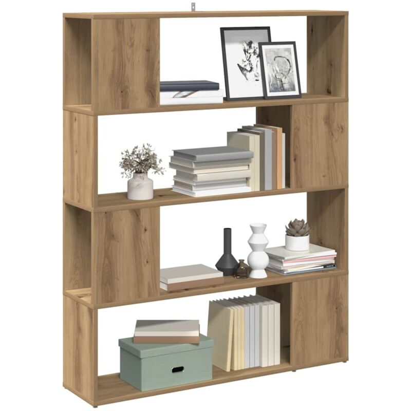 Bibliothèque/Séparateur de pièce chêne artisanal 100x24x124,5cm Vidaxl