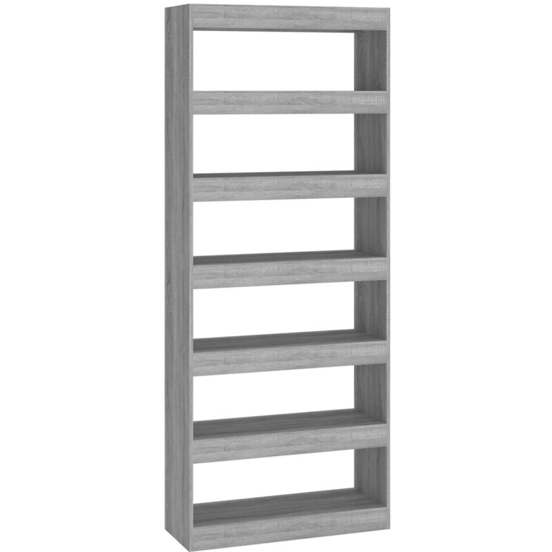 Vidaxl - Bibliothèque/Séparateur de pièce Sonoma gris Bois d'ingénierie