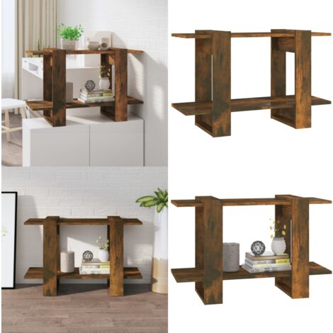 Bibliothèque/Séparateur de pièce Chêne fumé 80x30x51 cm - Bibliothèque - Étagère - Meuble De Rangement - Mobilier Intérieur - Séparateur De Pièce - Home & Living