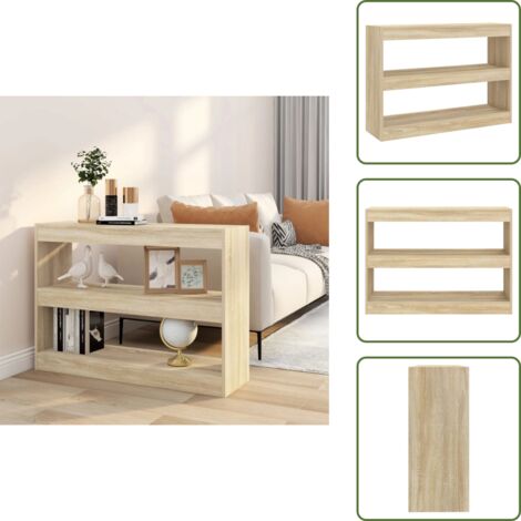 Bibliothèque/Séparateur de pièce chêne sonoma 100x30x72 cm - Bibliothèque - Meuble De Rangement - Étagère - Séparateur De Pièce - Bibliothèque Moderne