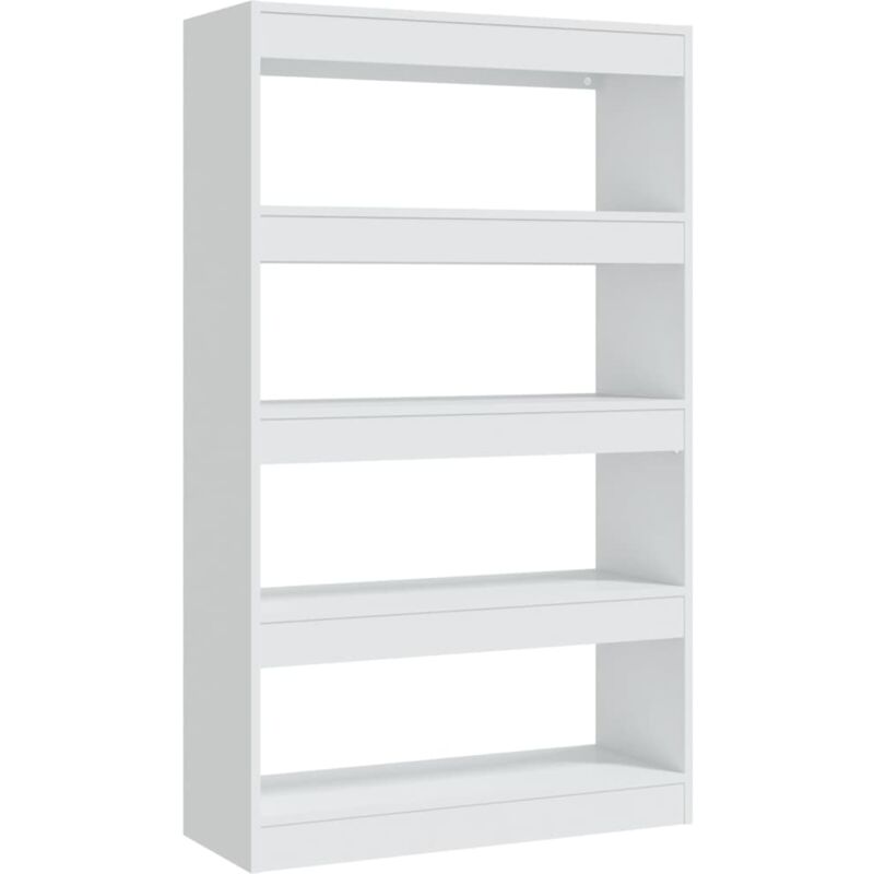 Bibliothèque/Cloison blanc 80x30x135 cm bois d'ingénierie