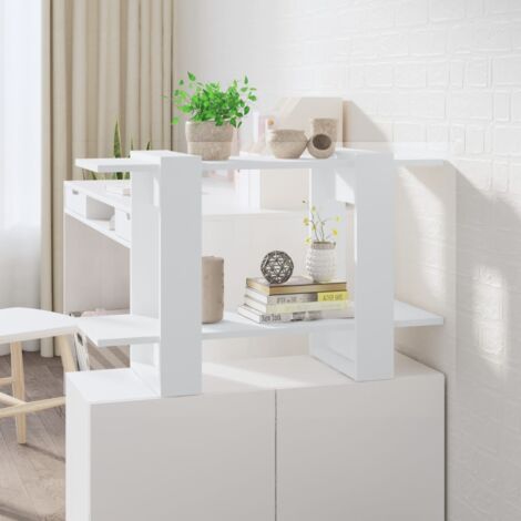 Bibliothèque/Séparateur de pièce Meuble de Rangement Meuble Étagère Blanc 80x30x51 cm 80719
