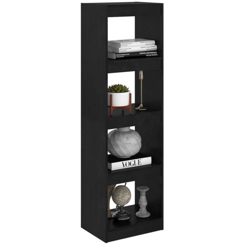 Bibliothèque/Séparateur de pièce Noir 40x30x135,5 cm Pin massif - Vidaxl
