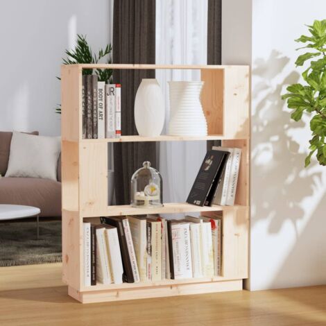 Bibliothèque/Séparateur de pièce，Armoire de livres，Meuble de Rangement 80x25x101 cm Pin solide CFW88507