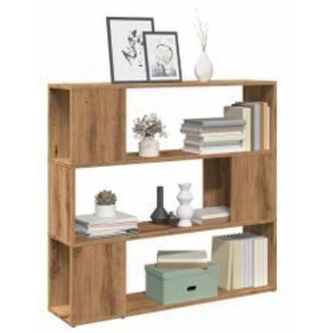 Bibliothèque séparateur en bois Driko 100cm - Simple et moderne-Marron clair