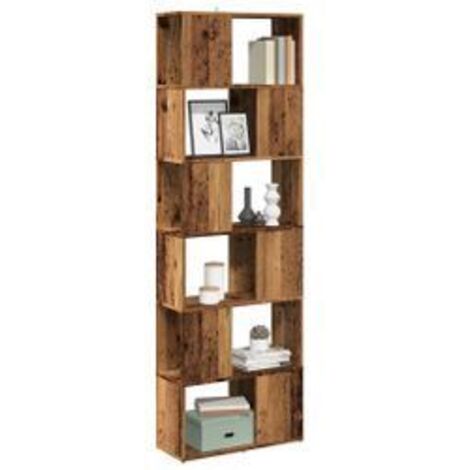 Bibliothèque séparateur en bois Makona 60cm - Simple et moderne-Marron noisette