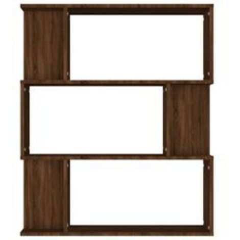 Bibliothèque séparateur en bois Mikola 80cm - Simple et moderne-Noyer