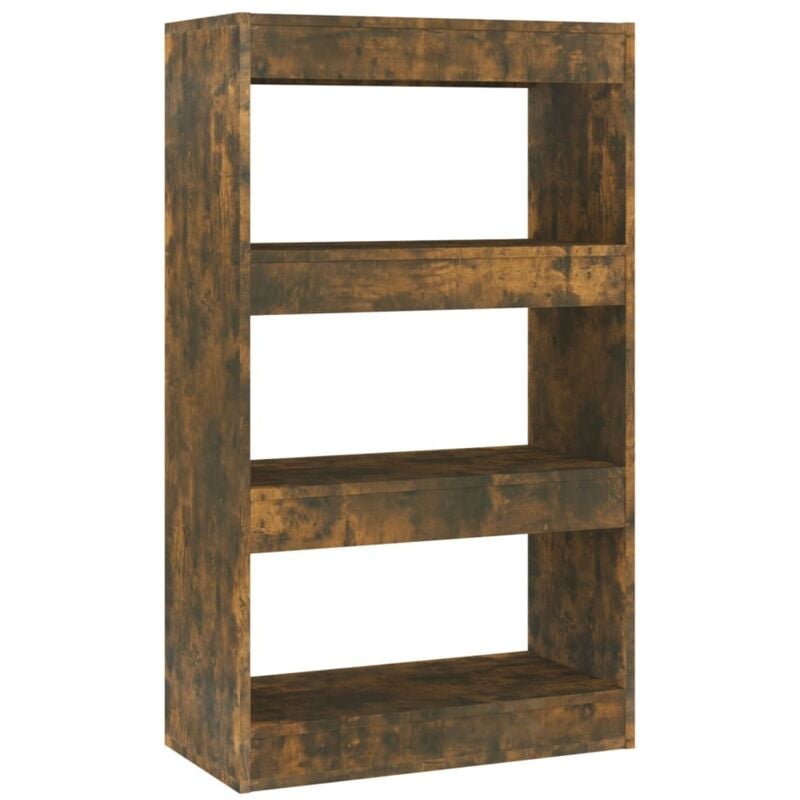 Bibliothèque/Séparateur de pièce Chêne fumé Bois d'ingénierie Vidaxl