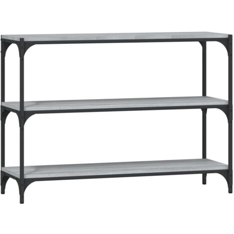 Bibliothèque Sonoma gris 100x33x70,5 Bois d'ingénierie acier