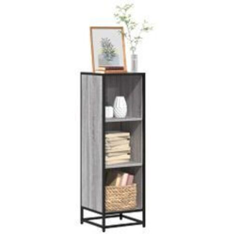 Bibliothèque sonoma gris 33,5x33x107,5 bois d'ingénierie