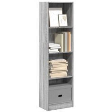 Bibliothèque sonoma gris 40x24x143 bois d'ingénierie