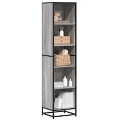 Bibliothèque sonoma gris 40x35x170,5 bois d'ingénierie