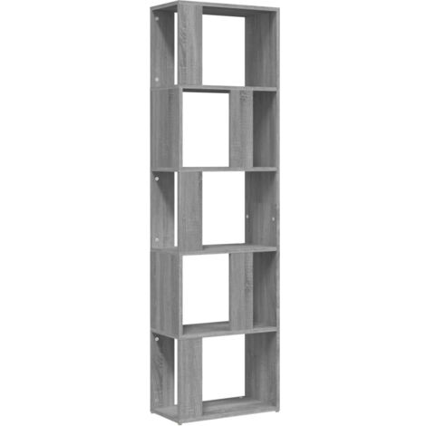 Bibliothèque Sonoma gris 45x24x160 Bois d'ingénierie